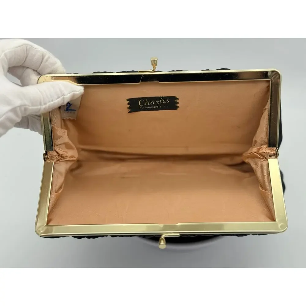 Vintage 1960s HL USA Harry Levine Clutch Kisslock Mid-Century Evening Bag
